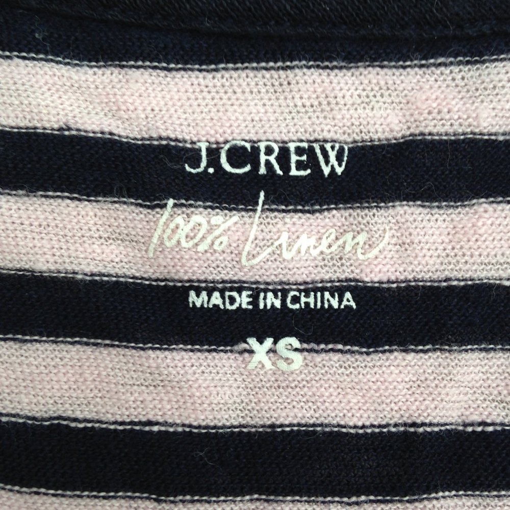 J.Crew striped 100% linen top - Picture 3 of 6